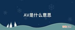 AV是什么意思?