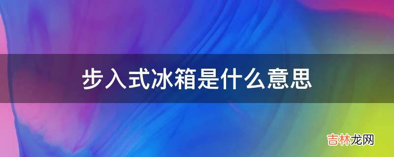 步入式冰箱是什么意思?