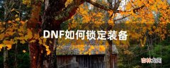 DNF如何锁定装备（dnf怎么快速解除锁定装备)