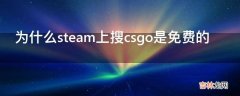 为什么steam上搜csgo是免费的?