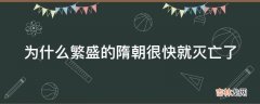 为什么繁盛的隋朝很快就灭亡了?