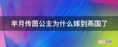 芈月传茵公主为什么嫁到燕国了?