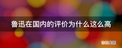 鲁迅在国内的评价为什么这么高?