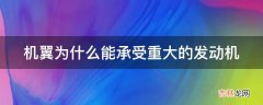 机翼为什么能承受重大的发动机?