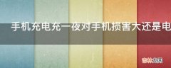 手机充电充一夜对手机损害大还是电量低于20一夜不充损害大?