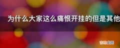 为什么大家这么痛恨开挂的但是其他类似的事情比如说用盗版软件却不被痛恨?