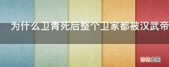 为什么卫青死后整个卫家都被汉武帝诛杀?