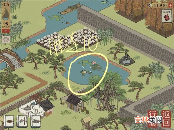 江南百景图钱塘门睡莲位置在哪里