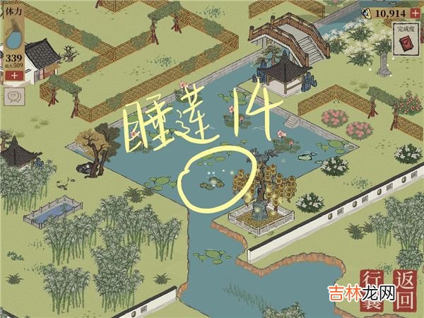 江南百景图钱塘门睡莲位置在哪里