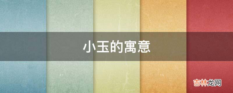 小玉的寓意是什么？