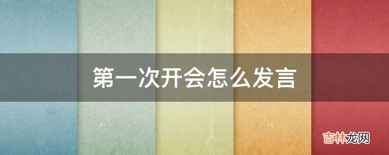 第一次开会怎么发言?