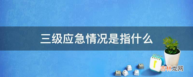 三级应急情况是指什么?
