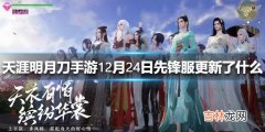 天涯明月刀手游12月24日先锋服更新了什么