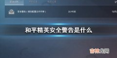 和平精英安全警告是什么