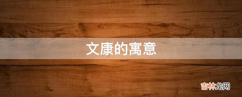 文康的寓意是什么？