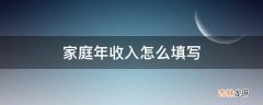 家庭年收入怎么填写?