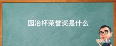 园冶杯荣誉奖是什么?