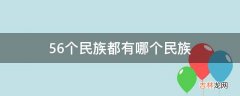 56个民族都有哪个民族?