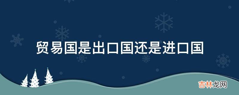 贸易国是出口国还是进口国?