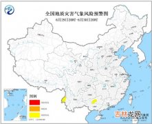 6月29日地质灾害预警：广西云南等地部分地区发生地质灾害风险较高