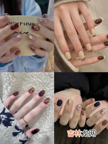 保湿 Nail share 秋冬高级焦糖琥珀色系美甲~
