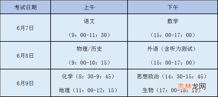 2022全国高考各科具体时间安排 2022年高考各科具体时间