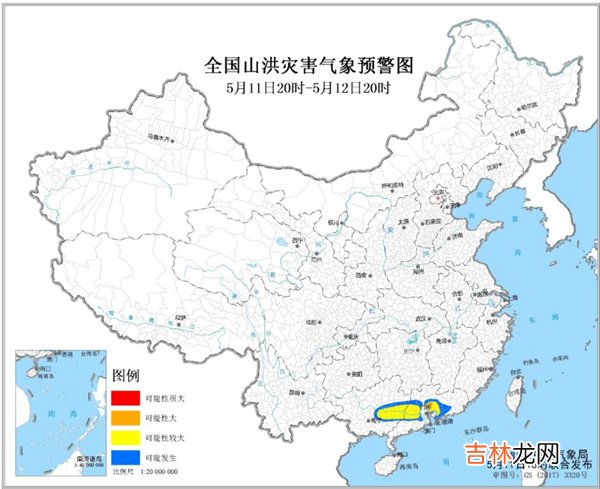 5月11日山洪灾害预警 广东广西等地部分地区发生山洪灾害可能性较大
