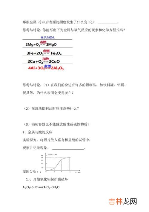 金属的化学性质,金属的化学性质有哪些