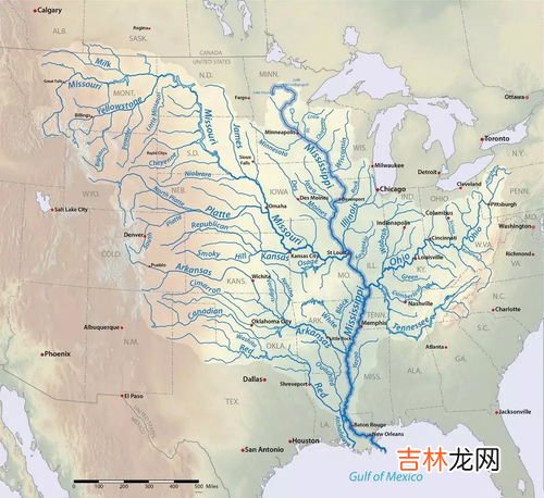 密西西比河流向,密西西比河流向和注入哪里?