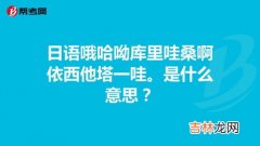 呦西日语什么意思,“嗦迪思嗫”、“呦西”“嗦嘎”分别是什么意思？好像都是日语!