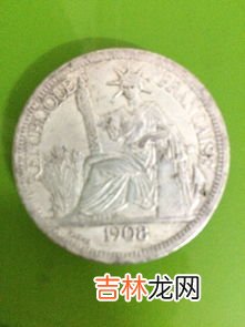 1908的坐洋值钱吗,我有一枚没有面值的硬币。时间是1908年。正面有一人头。背面是自由女神像。请问有价值吗？求鉴定