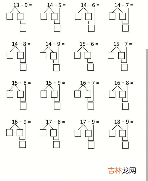 20以内的退位减法,20以内所有退位减法算式有哪些规律