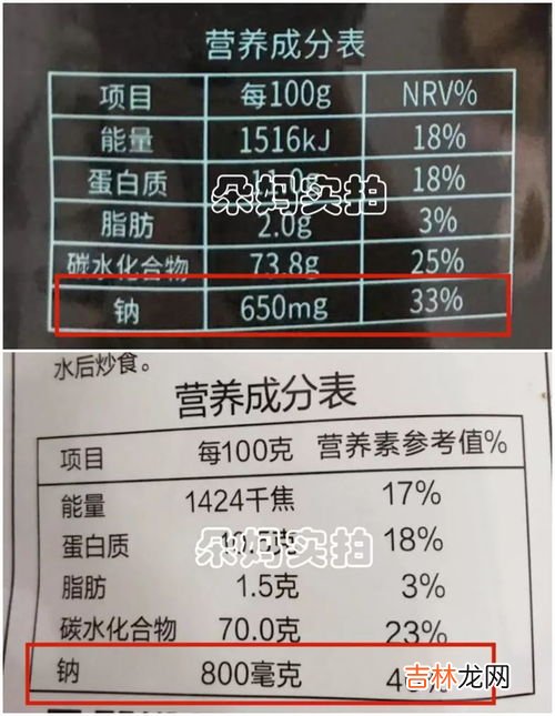 面条钠含量900正常吗,500克的面条含多少钠