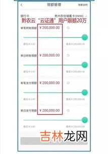 黔农云转账限额怎么修改,黔农云非柜面渠道限额怎么解除